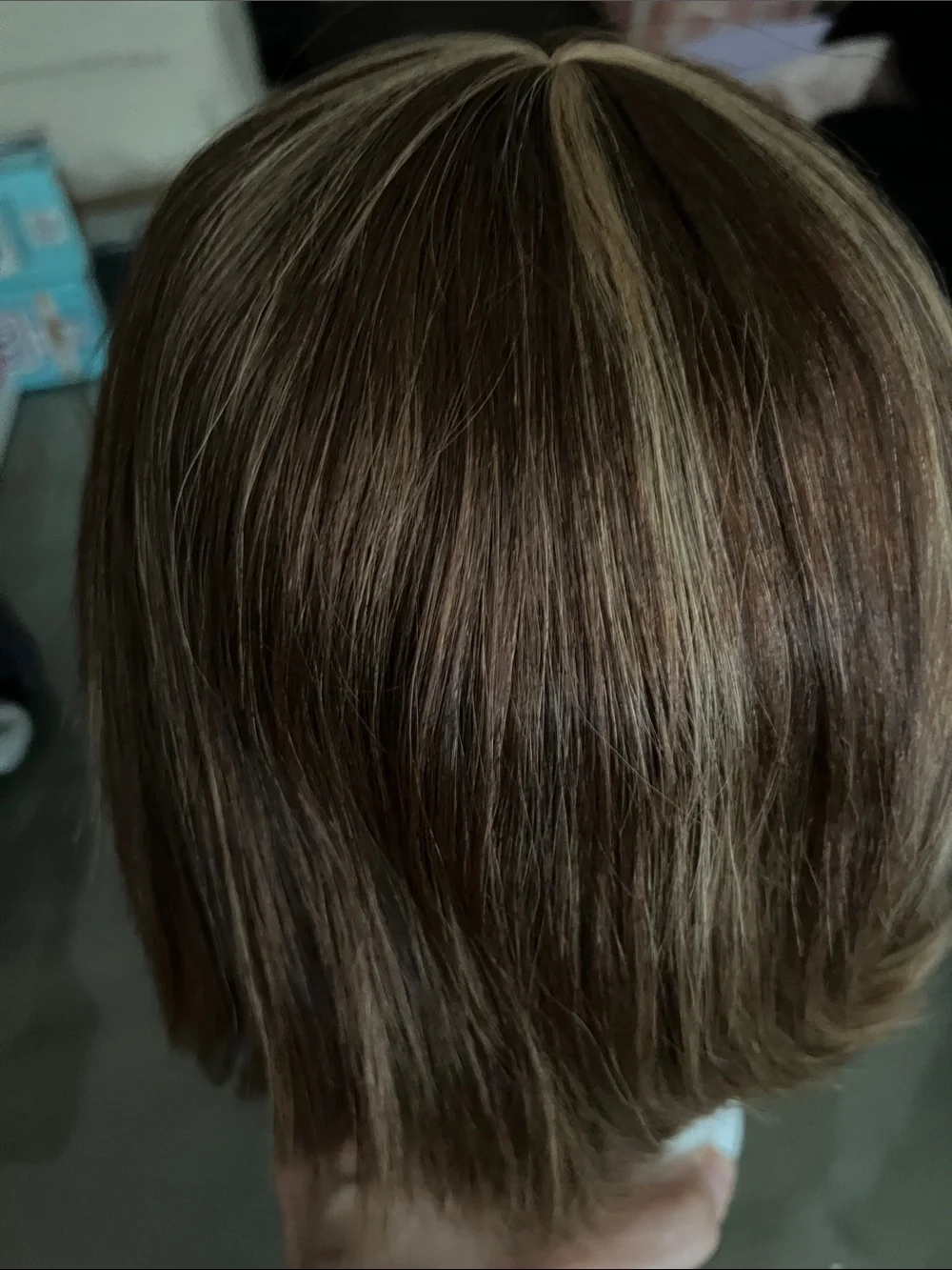Chestnut Brown Short Layered Synthetic Wig